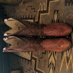 Vintage ostrich cowboy boots Hondo Boots